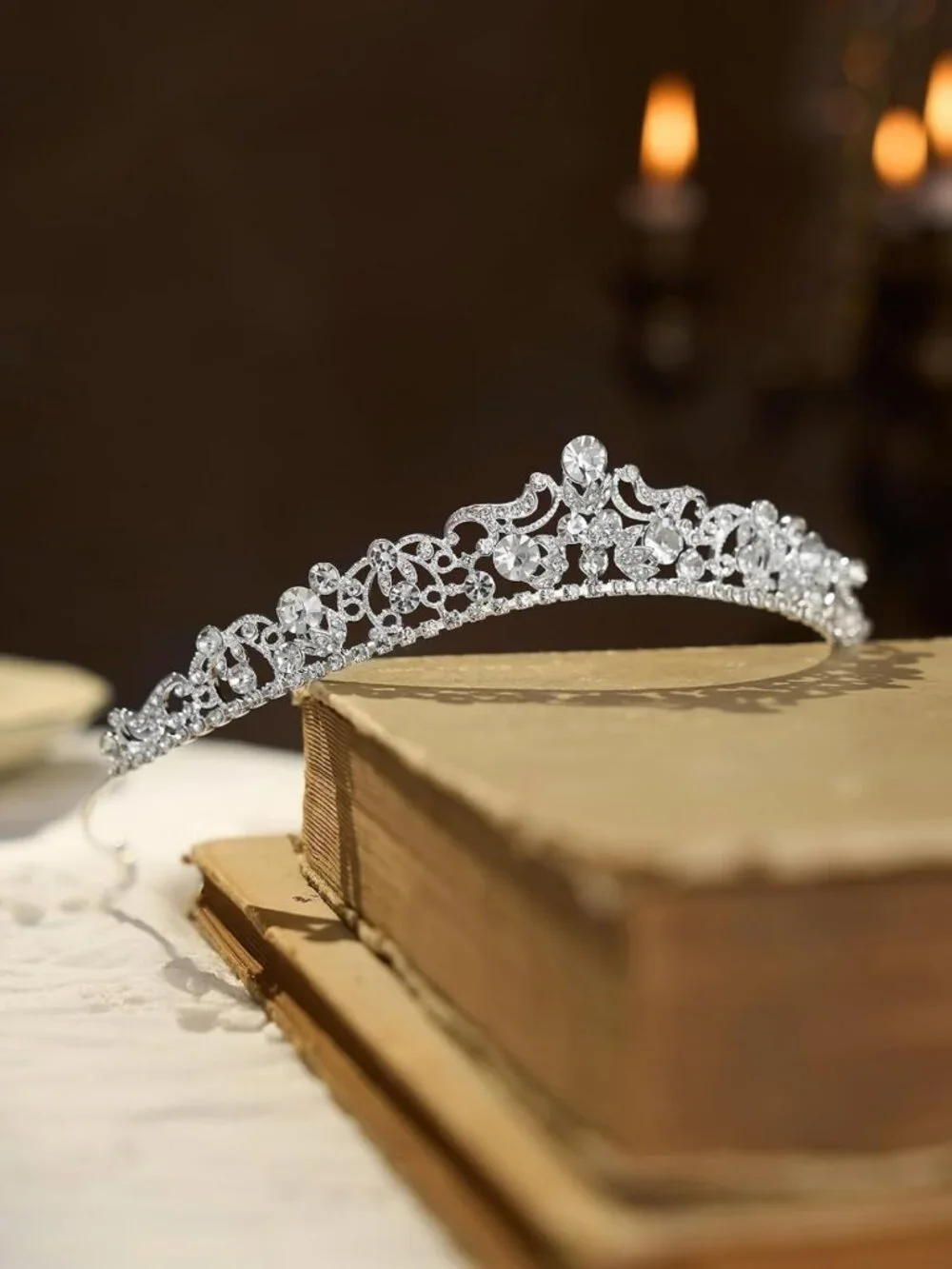 Elegant Rhinestone Bridal Tiara Crown | Wedding Headpiece for Women, Princess